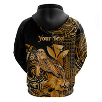 Custom Hawaii Monk Seal Hoodie Polynesian Kakau With Kanaka Gold - Wonder Print Shop