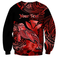 (Custom Personalised) Hawaii Monk Seal Sweatshirt Polynesian Kakau With Kanaka Red - Wonder Print Shop