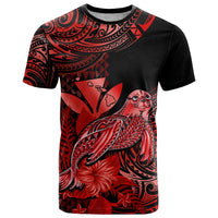 Custom Hawaii Monk Seal T Shirt Polynesian Kakau With Kanaka Red - Wonder Print Shop