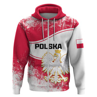 Poland Constitution Day Hoodie Coat Of Arms Grunge Style - Wonder Print Shop