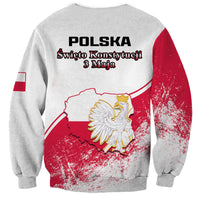 Poland Constitution Day Sweatshirt Coat Of Arms Grunge Style - Wonder Print Shop
