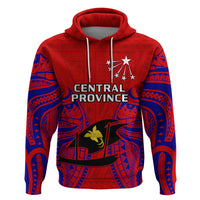 Papua New Guinea Hoodie Central Province Mix Coat Of Arms Polynesian Art - Wonder Print Shop