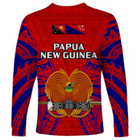 Papua New Guinea Long Sleeve Shirt Central Province Mix Coat Of Arms Polynesian Art - Wonder Print Shop