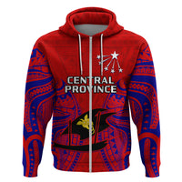 Custom Papua New Guinea Hoodie Central Province Mix Coat Of Arms Polynesian Art - Wonder Print Shop