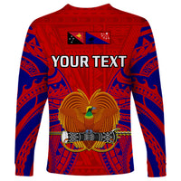 (Custom Personalised) Papua New Guinea Long Sleeve Shirt Central Province Mix Coat Of Arms Polynesian Art - Wonder Print Shop