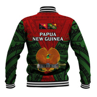 Papua New Guinea Baseball Jacket Chimbu Province Mix Coat Of Arms Polynesian Art - Wonder Print Shop