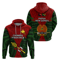 Papua New Guinea Hoodie Chimbu Province Mix Coat Of Arms Polynesian Art - Wonder Print Shop