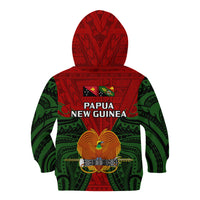 Papua New Guinea Kid Hoodie Chimbu Province Mix Coat Of Arms Polynesian Art - Wonder Print Shop