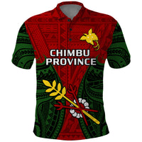 Papua New Guinea Polo Shirt Chimbu Province Mix Coat Of Arms Polynesian Art - Wonder Print Shop
