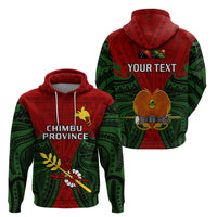 Custom Papua New Guinea Hoodie Chimbu Province Mix Coat Of Arms Polynesian Art - Wonder Print Shop