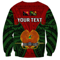 (Custom Personalised) Papua New Guinea Sweatshirt Chimbu Province Mix Coat Of Arms Polynesian Art - Wonder Print Shop