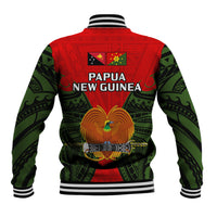 Papua New Guinea Baseball Jacket Eastern Highlands Province Mix Coat Of Arms Polynesian Art - Wonder Print Shop