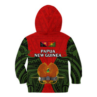 Papua New Guinea Kid Hoodie Eastern Highlands Province Mix Coat Of Arms Polynesian Art - Wonder Print Shop