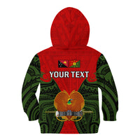 (Custom Personalised) Papua New Guinea Kid Hoodie Eastern Highlands Province Mix Coat Of Arms Polynesian Art - Wonder Print Shop