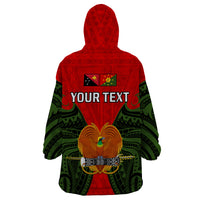 (Custom Personalised) Papua New Guinea Wearable Blanket Hoodie Eastern Highlands Province Mix Coat Of Arms Polynesian Art - Wonder Print Shop
