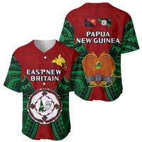 Papua New Guinea Baseball Jersey East New Britain Province Mix Coat Of Arms Polynesian Art - Wonder Print Shop