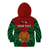 (Custom Personalised) Papua New Guinea Kid Hoodie East New Britain Province Mix Coat Of Arms Polynesian Art - Wonder Print Shop