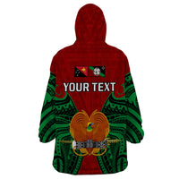 (Custom Personalised) Papua New Guinea Wearable Blanket Hoodie East New Britain Province Mix Coat Of Arms Polynesian Art - Wonder Print Shop