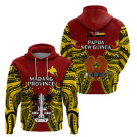Papua New Guinea Hoodie Madang Province Mix Coat Of Arms Polynesian Art - Wonder Print Shop