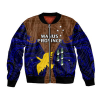 Papua New Guinea Bomber Jacket Manus Province Mix Coat Of Arms Polynesian Art - Wonder Print Shop