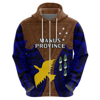 Papua New Guinea Hoodie Manus Province Mix Coat Of Arms Polynesian Art - Wonder Print Shop
