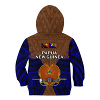 Papua New Guinea Kid Hoodie Manus Province Mix Coat Of Arms Polynesian Art - Wonder Print Shop