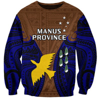 Papua New Guinea Sweatshirt Manus Province Mix Coat Of Arms Polynesian Art - Wonder Print Shop