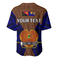 (Custom Personalised) Papua New Guinea Baseball Jersey Manus Province Mix Coat Of Arms Polynesian Art - Wonder Print Shop