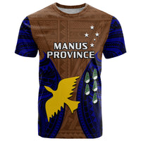 Custom Papua New Guinea T Shirt Manus Province Mix Coat Of Arms Polynesian Art - Wonder Print Shop