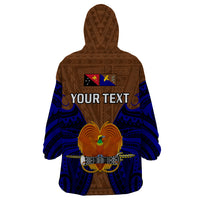 (Custom Personalised) Papua New Guinea Wearable Blanket Hoodie Manus Province Mix Coat Of Arms Polynesian Art - Wonder Print Shop