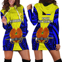 Papua New Guinea Hoodie Dress Morobe Province Mix Coat Of Arms Polynesian Art - Wonder Print Shop
