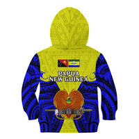 Papua New Guinea Kid Hoodie Morobe Province Mix Coat Of Arms Polynesian Art - Wonder Print Shop