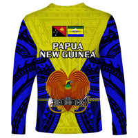 Papua New Guinea Long Sleeve Shirt Morobe Province Mix Coat Of Arms Polynesian Art - Wonder Print Shop