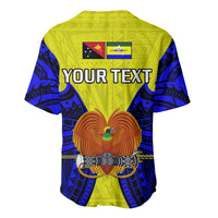 (Custom Personalised) Papua New Guinea Baseball Jersey Morobe Province Mix Coat Of Arms Polynesian Art - Wonder Print Shop