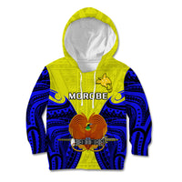 (Custom Personalised) Papua New Guinea Kid Hoodie Morobe Province Mix Coat Of Arms Polynesian Art - Wonder Print Shop