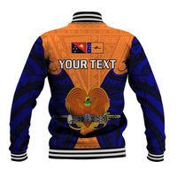 (Custom Personalised) Papua New Guinea Baseball Jacket New Ireland Province Mix Coat Of Arms Polynesian Art - Wonder Print Shop