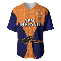 (Custom Personalised) Papua New Guinea Baseball Jersey New Ireland Province Mix Coat Of Arms Polynesian Art - Wonder Print Shop