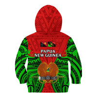 Papua New Guinea Kid Hoodie Southern Highlands Province Mix Coat Of Arms Polynesian Art - Wonder Print Shop