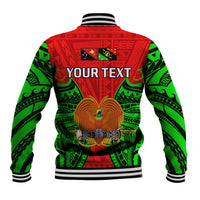 (Custom Personalised) Papua New Guinea Baseball Jacket Southern Highlands Province Mix Coat Of Arms Polynesian Art - Wonder Print Shop