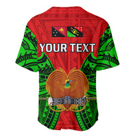 (Custom Personalised) Papua New Guinea Baseball Jersey Southern Highlands Province Mix Coat Of Arms Polynesian Art - Wonder Print Shop
