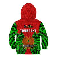(Custom Personalised) Papua New Guinea Kid Hoodie Southern Highlands Province Mix Coat Of Arms Polynesian Art - Wonder Print Shop