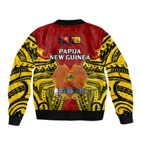 Papua New Guinea Bomber Jacket Western Province Mix Coat Of Arms Polynesian Art - Wonder Print Shop