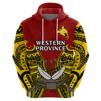 Papua New Guinea Hoodie Western Province Mix Coat Of Arms Polynesian Art - Wonder Print Shop