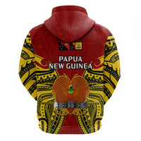 Papua New Guinea Hoodie Western Province Mix Coat Of Arms Polynesian Art - Wonder Print Shop