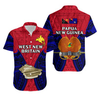 Papua New Guinea Hawaiian Shirt West New Britain Province Mix Coat Of Arms Polynesian Art - Wonder Print Shop