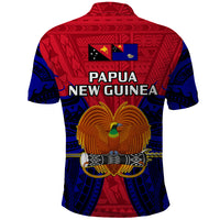 Papua New Guinea Polo Shirt West New Britain Province Mix Coat Of Arms Polynesian Art - Wonder Print Shop