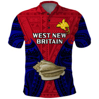 Custom Papua New Guinea Polo Shirt West New Britain Province Mix Coat Of Arms Polynesian Art - Wonder Print Shop