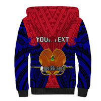 (Custom Personalised) Papua New Guinea Sherpa Hoodie West New Britain Province Mix Coat Of Arms Polynesian Art - Wonder Print Shop
