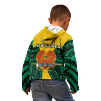 Papua New Guinea Kid Hoodie Hela Province Mix Coat Of Arms Polynesian Art - Wonder Print Shop