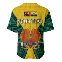 (Custom Personalised) Papua New Guinea Baseball Jersey Hela Province Mix Coat Of Arms Polynesian Art - Wonder Print Shop